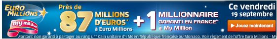 jackpot euromillions vendredi 19 septembre